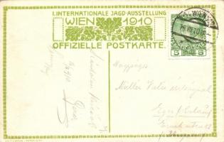 1910 Horses.  I. Internationale Jagdausstellung Wien s: Franz Reichmann (wet damage)