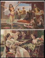 37 db RÉGI hölgy motívumlap / 37 pre-1945 motive postcards; ladies
