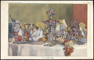 Louise Seleskowitz: Wiener Kochbuch. Wien-Leipzig, 1908, Wilhelm Braumüller, 6+1 t.(címkép)+1 (díszc...