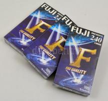3 db bontatlan Fuji VHS videó kazetta, 240 percesek