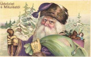 13 db RÉGI üdvözlő motívumlap / 13 pre-1945 greeting motive postcards