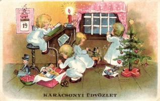 13 db RÉGI üdvözlő motívumlap / 13 pre-1945 greeting motive postcards