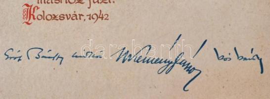 1942 Kolozsvár, Erdélyi Szépmíves Céh Erdélyi Helikon barátai közé választó díszoklevele a kolozsvár...