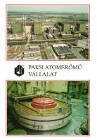 4 db MODERN magyar képeslap; Paksi atomerőmű, Kiskörei vízlépcső, Nyergesújfalu viscosagyár / 4 modern Hungarian postcards of power plants and factory