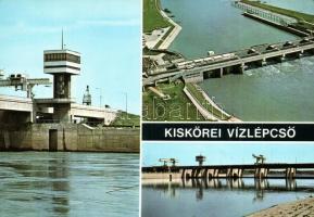 4 db MODERN magyar képeslap; Paksi atomerőmű, Kiskörei vízlépcső, Nyergesújfalu viscosagyár / 4 mode...