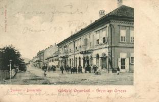1901 Orsova, Dunasor / Donauzeile / street (EK)