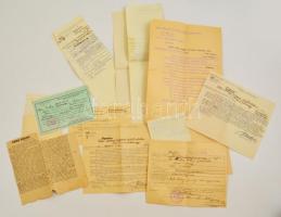 1930-1940 pallini Inkey Zsigmond tartalékos főhadnagy háborús emlékéremmel kapcsolatos levelezése, és iratai, 13 db, valamint egy úsjágkivágás