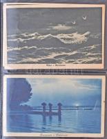Balaton - 89 db régi képeslap albumban / 89 pre-1945 postcards in album