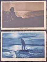 Balaton - 89 db régi képeslap albumban / 89 pre-1945 postcards in album