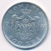 Románia 1944. 500L Ag "I. Mihály" T:1-,2 
Romania 1944. 500 Lei Ag "Mihai I" C:...