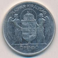 1930. 5P Ag "Horthy jobbra" T:2-,3  
Adamo P8