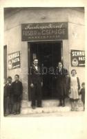 Budapest II. Fassberger József fűszer és csemege kereskedése, Schmoll Pasta reklám. Kapás utca (?). photo