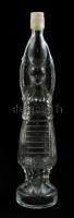 Régi női alakú üveg, h: 41 cm