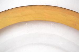 Aranyozott szélű üveg tálak gyümölcs tálalásához, 11 db, szerelékkel