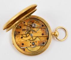 14K arany zsebóra zománc festett miniatúra díszítéssel. Kulcsos szerkezettel. Kulcs nélkül / 14 C go...