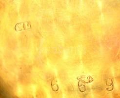 14K arany karóra. Működő, szerkezettel, szép számlappal, köves koronával. / 14 C gold wrist-watch. W...