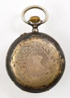 Ezüst tokos zsebóra javítani való szerkezettel 49 g / Silver pocket watch with non working mechanics...