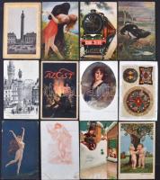 680 db vegyes régi képeslap, magyar és külföldi városképek, motívumok, érdekes hagyatéki tétel!