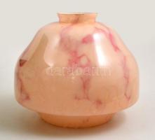 Rózseszan márványozott függő lámpa búra, d: 26 cm, m: 20 cm