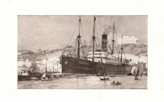 6 db RÉGI hajós motívumlap / 6 pre-1945 ship motive postcards