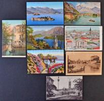 360 db régi olasz városképes lap, érdekes anyag jobbakkal / 360 old Italian town view postcards, interesting material with better ones