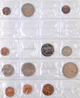 Jordánia 50db-os vegyes fémpénz tétel albumban T:1-2 Jordan 50pcs of various coins in album C:UNC-XF