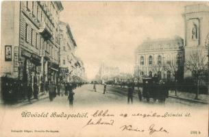 1900 Budapest VII. Csömöri út (mai Thököly út), Keleti pályaudvar oldala, üzletek  (EK)