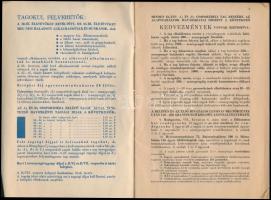 1939 A MÁV Takarék- és Érdekszövetkezete ismertető füzete, Macskássy tervezte címlappal, tűzött papí...