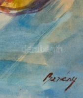 Berény jelzéssel: Asztali csendélet Akvarell, papír, üvegezett keretben, 40×50 cm