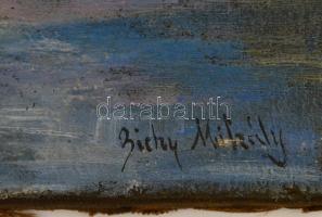 Zichy jelzéssel: Vitorlás. Olaj, vászon, 18×24 cm