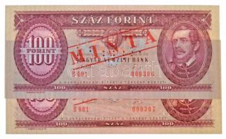 1993. 100Ft piros "MINTA" felülnyomással és perforációval (2x), sorszámkövetők "B001 ...
