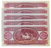 1989. 100Ft piros "MINTA" felülnyomással és perforációval (5x), sorszámkövetők "B000 ...