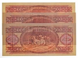 1980. 100Ft piros "MINTA" felülnyomással és perforációval (3x), sorszámkövetők "B000 ...