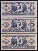 1980. 20Ft piros "MINTA" felülnyomással és perforációval (3x), sorszámkövetők "C000 0...