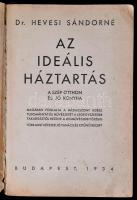 Hevesi Sándorné: Az ideális háztartás. A szép otthon és jó konyha. Bp., 1934, Színházi Élet. Kopott ...