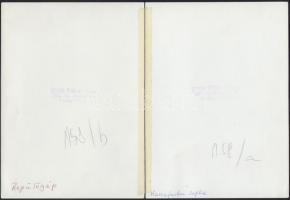 cca 1968 Képi párhuzamok, Botta Dénes (1921-2010) budapesti fotóművész hagyatékából 2 db pecséttel j...