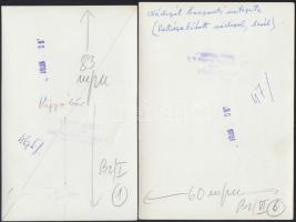 cca 1965 Képi párhuzamok, Botta Dénes (1921-2010) budapesti fotóművész hagyatékából 2 db pecséttel j...