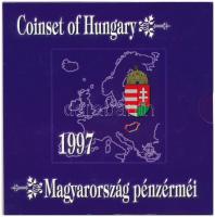 1997. 50f-200Ft (10xklf) forgalmi sor, benne 200Ft Ag "Deák", karton díszcsomagolásban T:PP néhány érmén kis patina  Adamo FO30.1