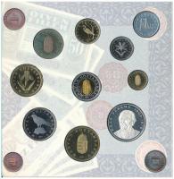 1997. 50f-200Ft (10xklf) forgalmi sor, benne 200Ft Ag "Deák", karton díszcsomagolásban T:P...