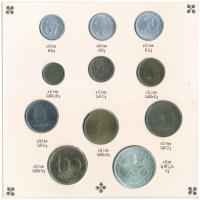 1993. 10f-200Ft (11xklf) forgalmi sor dísztokban, több lapos verzió, benne 200Ft Ag "MNB" ...