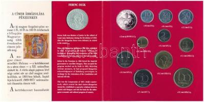 1994. 10f-200Ft (11xklf) forgalmi sor dísztokban, közte 1994. 200Ft Ag "Deák", "Magya...