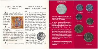 1994. 10f-200Ft (11xklf) forgalmi sor dísztokban, közte 1994. 200Ft Ag "Deák", "Magya...