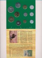 1995. 10f-200Ft (11xklf) forgalmi sor dísztokban, benne 200Ft Ag "Deák", "Magyarorszá...