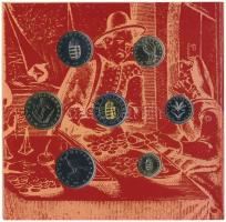 2001. 1Ft-100Ft (7xklf) forgalmi sor dísztokban, "Magyarország pénzérméi" sorozat T:BU Ada...