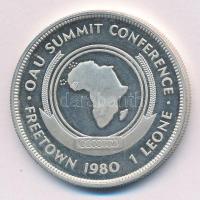 Sierra Leone 1980. 1L Ag "Afrikai Egység Találkozó 1980" T:PP ujjlenyomatos,felületi karco...