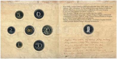 2005. 1Ft-100Ft (7xklf) forgalmi sor szettben + 2005. 10Ft "József Attila" T:PP 
Adamo FO...