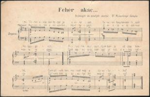 1930 Wesselényi István (?-?) nótaszerző üdvözlő sorai, aláírása saját maga által kiadott levelezőlap...