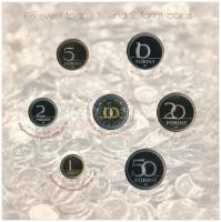 2008. 1Ft-100Ft (7xklf) "Búcsú az egy- és kétforintostól" forgalmi sor dísztokos szettben ...