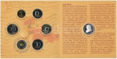 2009. 5Ft-200Ft "Haydn" (7xklf) forgalmi érme sor, benne "Joseph Haydn" Ag emlék...