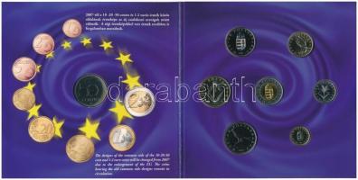 2007. 1Ft-100Ft (8xklf) "Római Szerződés" forgalmi sor, benne 50Ft "50 éves a Római S...